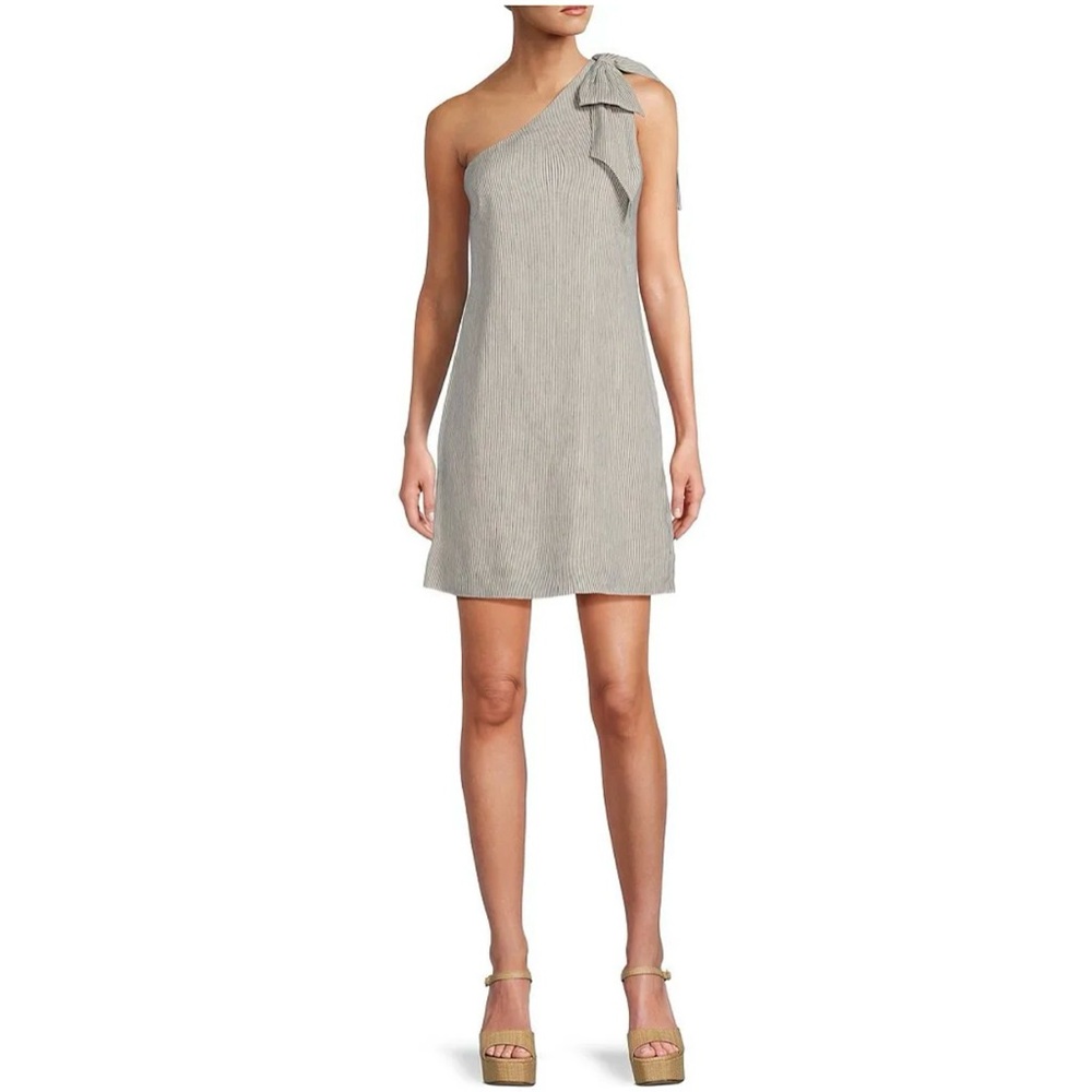 🆕 Antonio Melanie Dress Elegant One-Shoulder Gray Dress